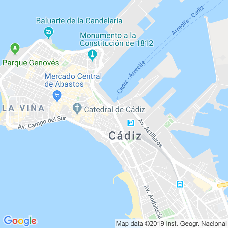 Código Postal calle Alvarez Cabrera en Cádiz