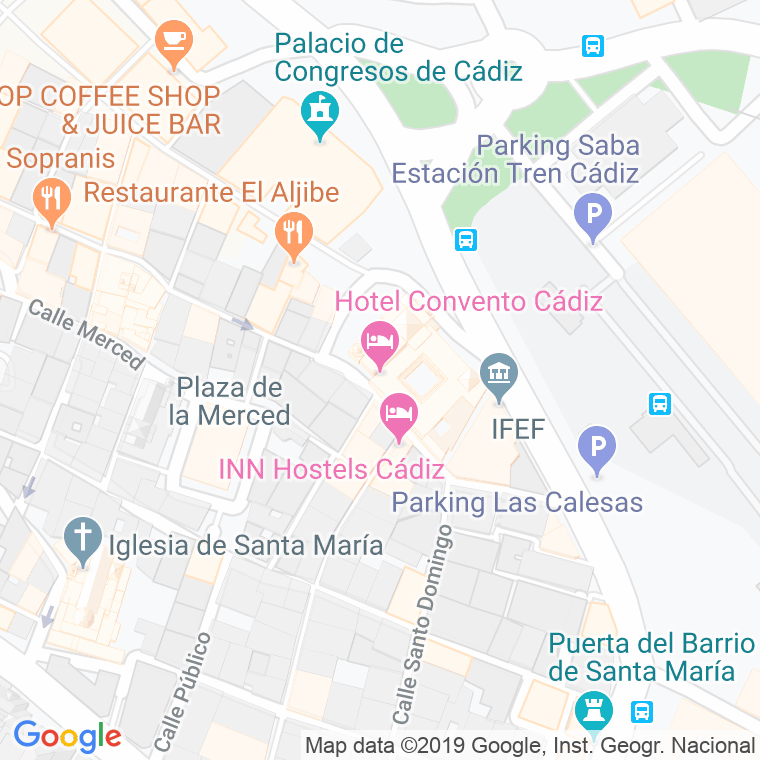 Código Postal calle Santo Domingo en Cádiz