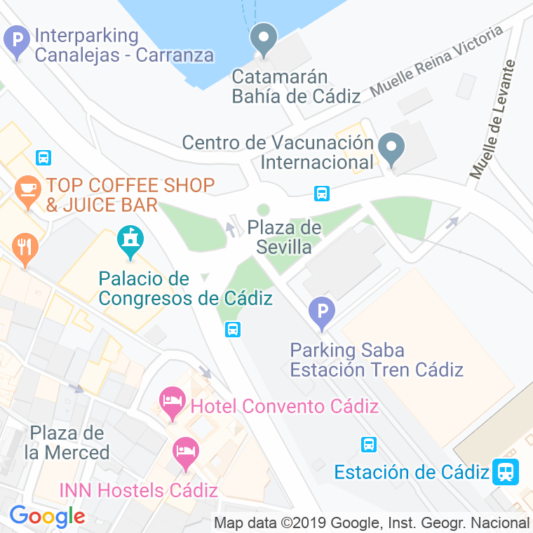 Código Postal calle Sevilla, plaza en Cádiz