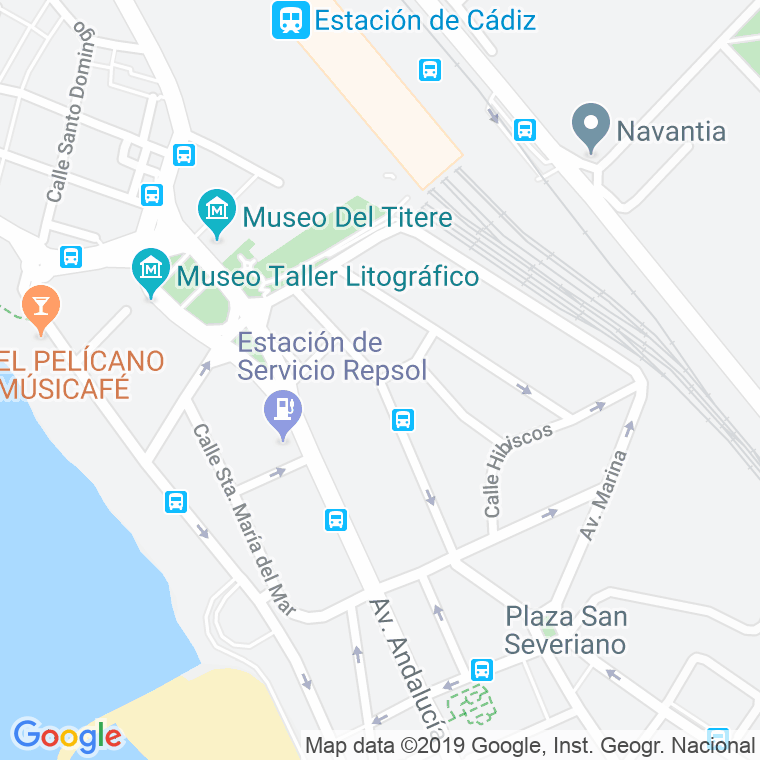 Código Postal calle Acacias, avenida en Cádiz