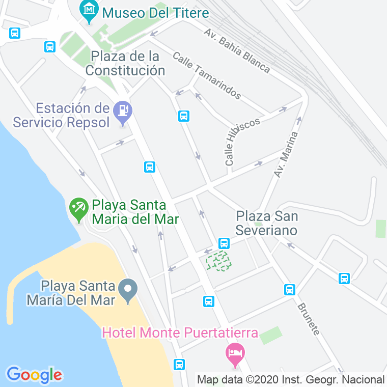 Código Postal calle General Ricardos en Cádiz