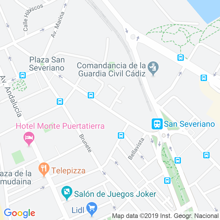 Código Postal calle Tolosa Latour en Cádiz