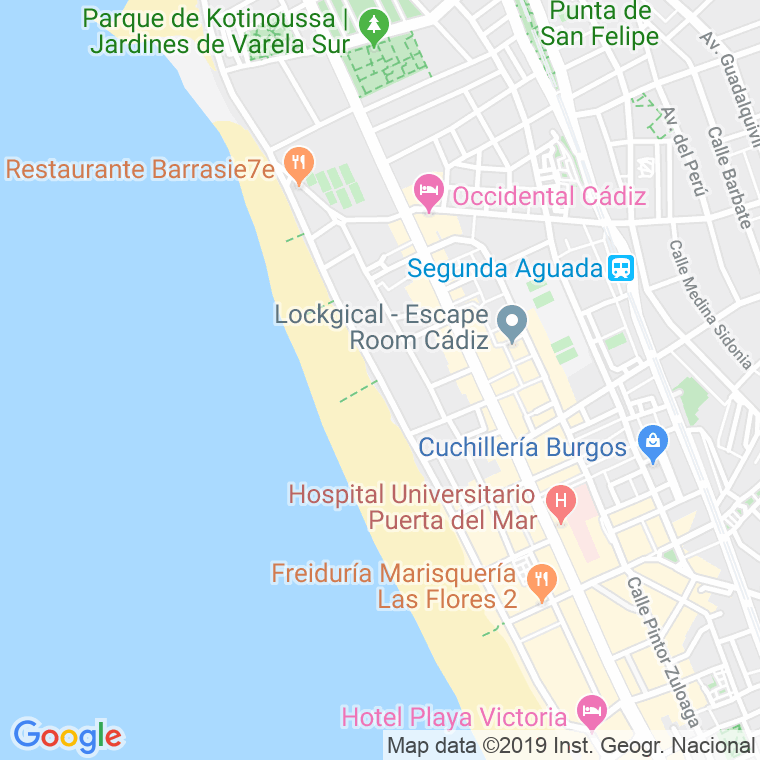 Código Postal calle Amilcar Barca, avenida (Impares Del 1 Al 25)  (Pares Del 2 Al 24) en Cádiz