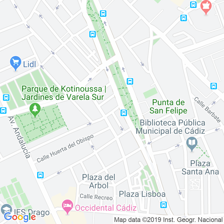 Código Postal calle Aureo Fernandez Avila en Cádiz