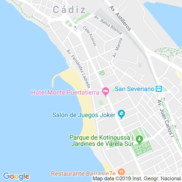 Código Postal calle Fernandez Ladreda, avenida en Cádiz