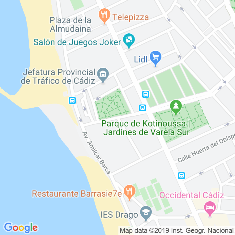 Código Postal calle Gabriel Matute en Cádiz