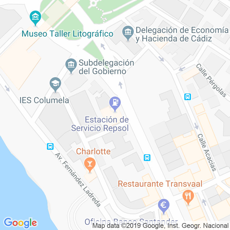 Código Postal calle Gas en Cádiz
