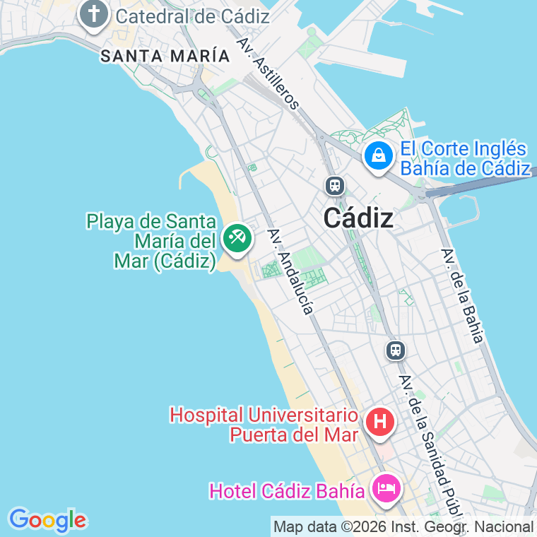 Código postal de General Lopez Pinto, Avenida (impares del 69 al 85)  (pares del 2 al Final) en Cádiz