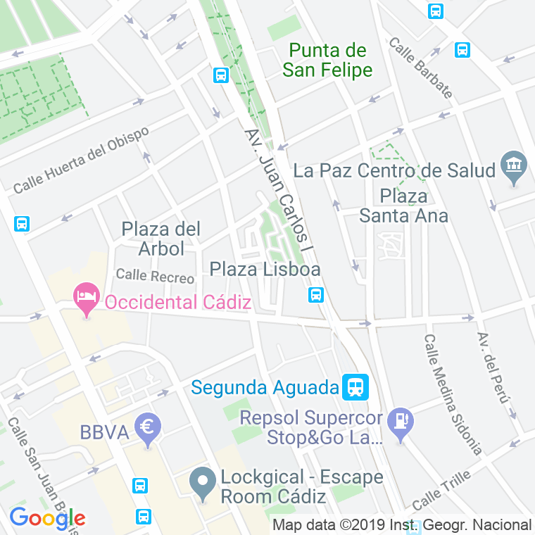 Código Postal calle Portugal, avenida en Cádiz
