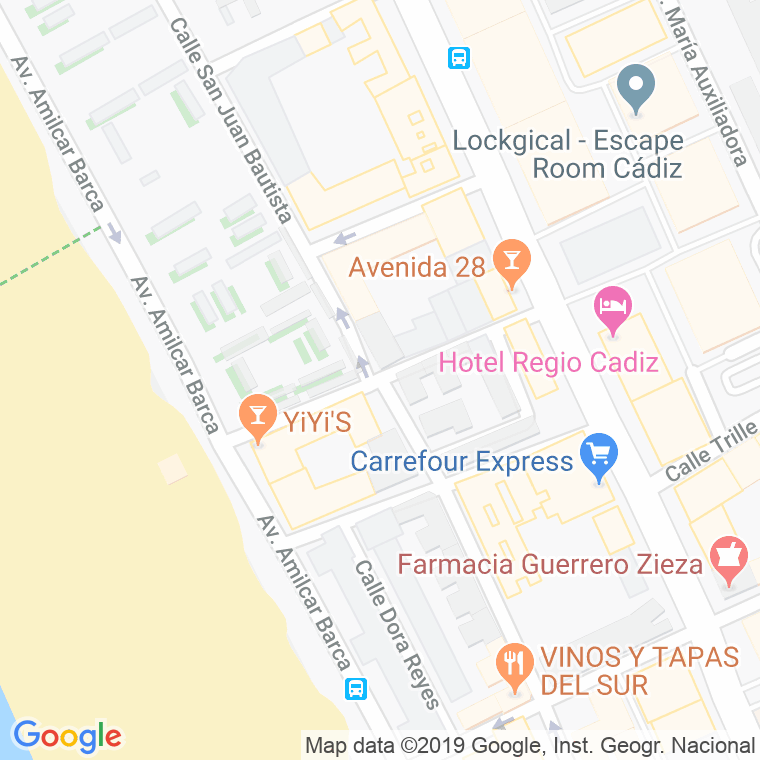 Código Postal calle Dorotea en Cádiz