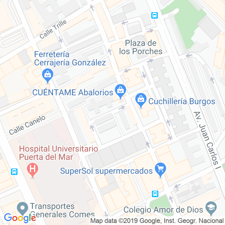 Código Postal calle Vida Breve, La en Cádiz