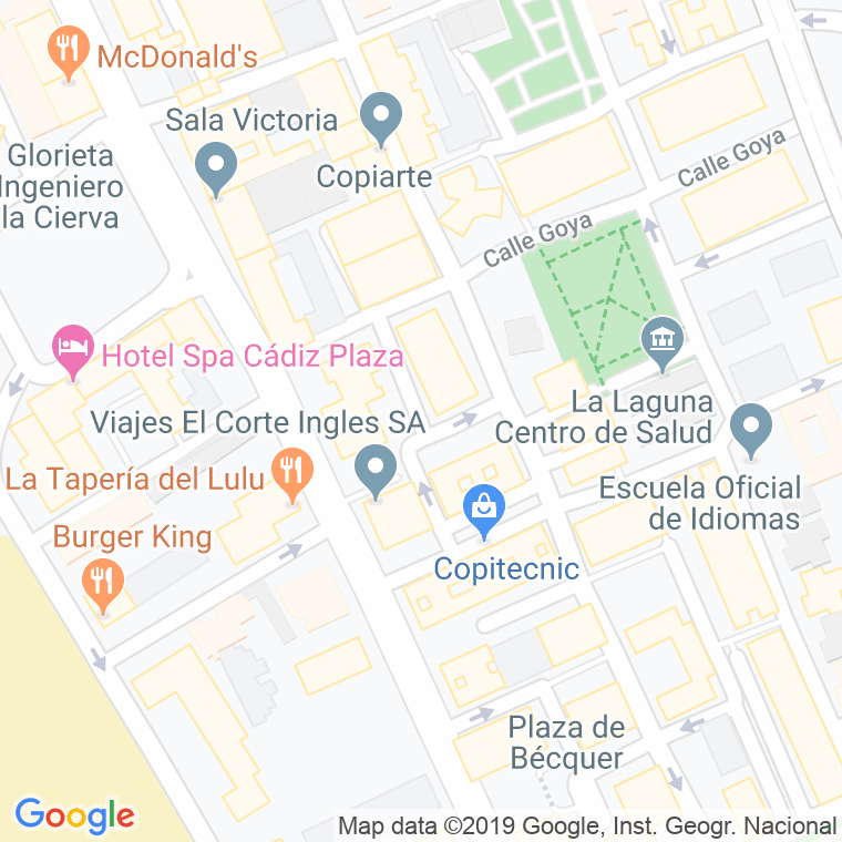 Código Postal calle Esquivel, plaza en Cádiz