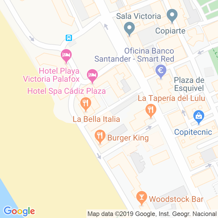 Código Postal calle Virgen De Las Angustias en Cádiz