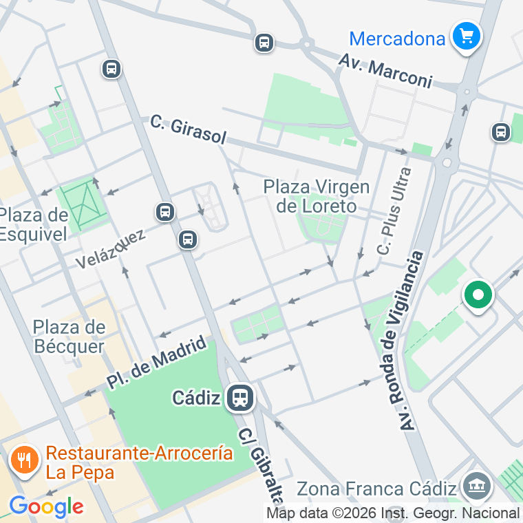 Código postal de Calle Infante de Orleans en Cadiz