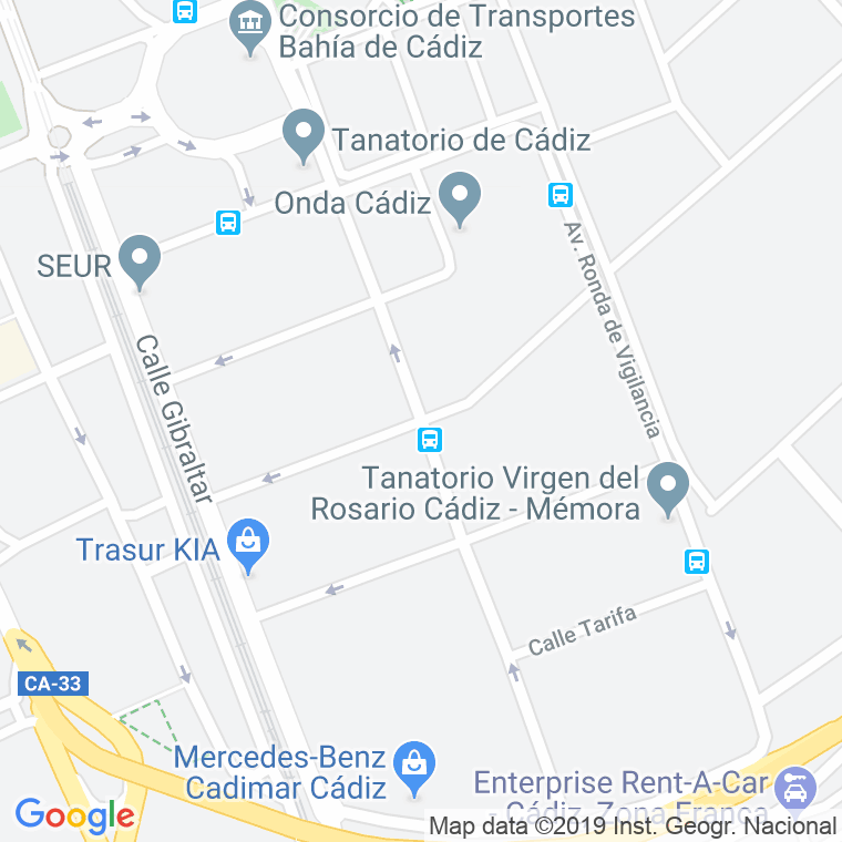 Código Postal calle Ciudad De San Roque en Cádiz