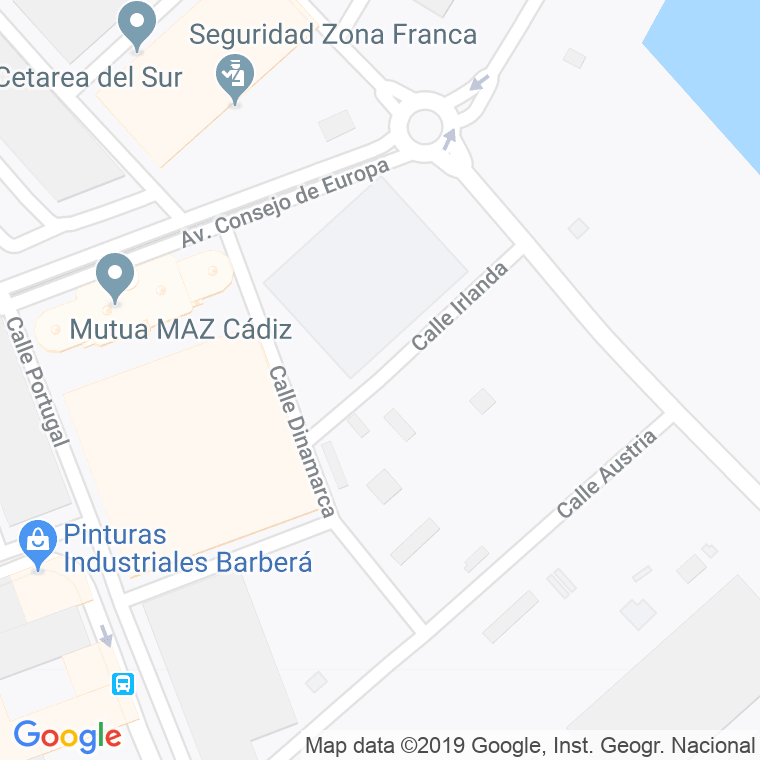 Código Postal calle Irlanda en Cádiz