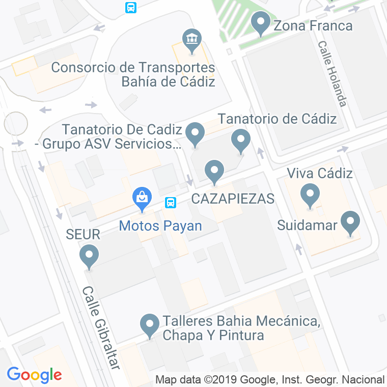 Código Postal calle Jimena De La Frontera en Cádiz