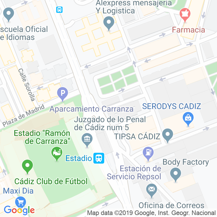 Código Postal calle Juan Sebastian Elcano en Cádiz