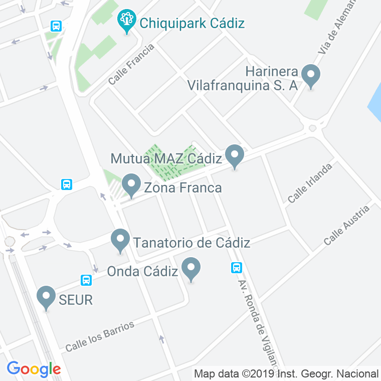 Código Postal calle Luxemburgo en Cádiz