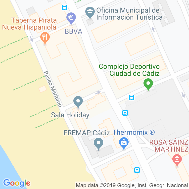 Código Postal calle Nereidas en Cádiz