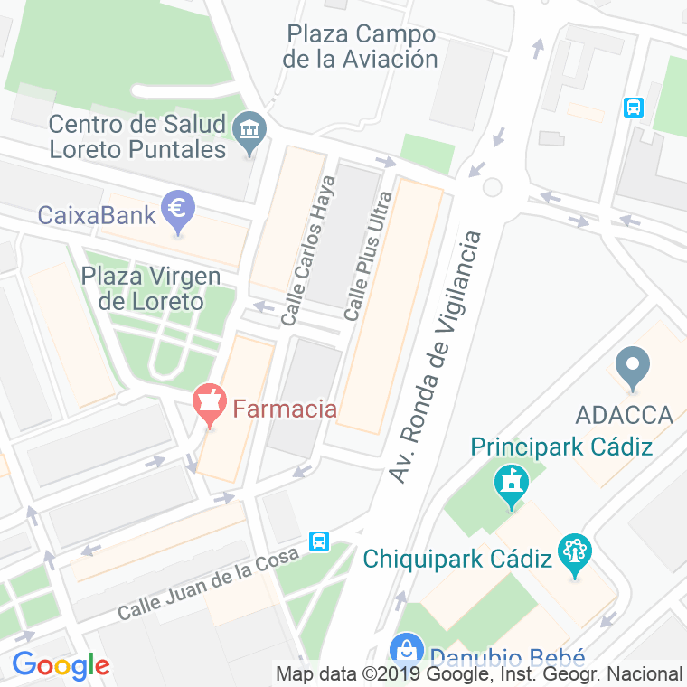 Código Postal calle Plus Ultra en Cádiz