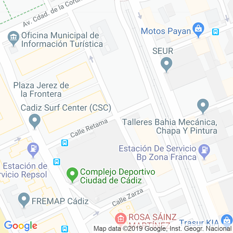 Código Postal calle Retama en Cádiz