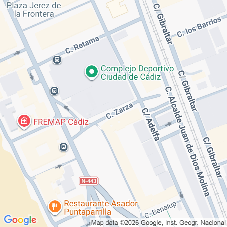 Código postal de Zarza en Cádiz