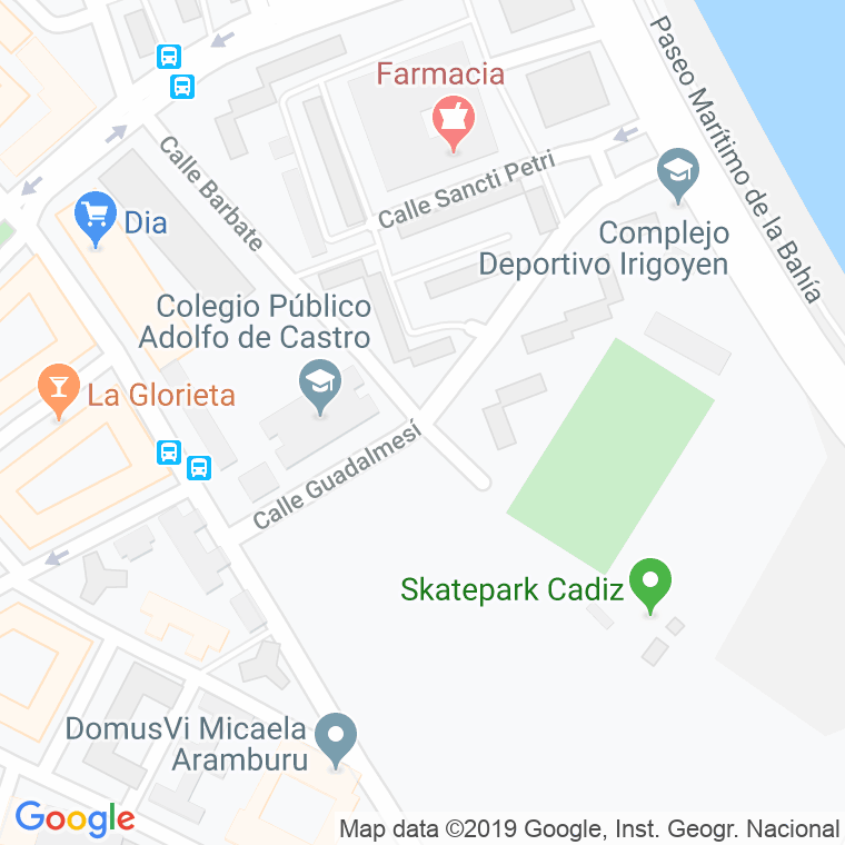 Código Postal calle Barrosa, plaza en Cádiz