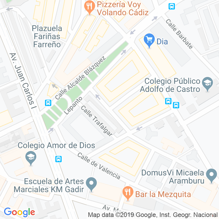 Código Postal calle Batalla Del Callao en Cádiz