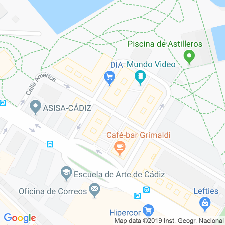 Código Postal calle Principe De Asturias, paseo en Cádiz