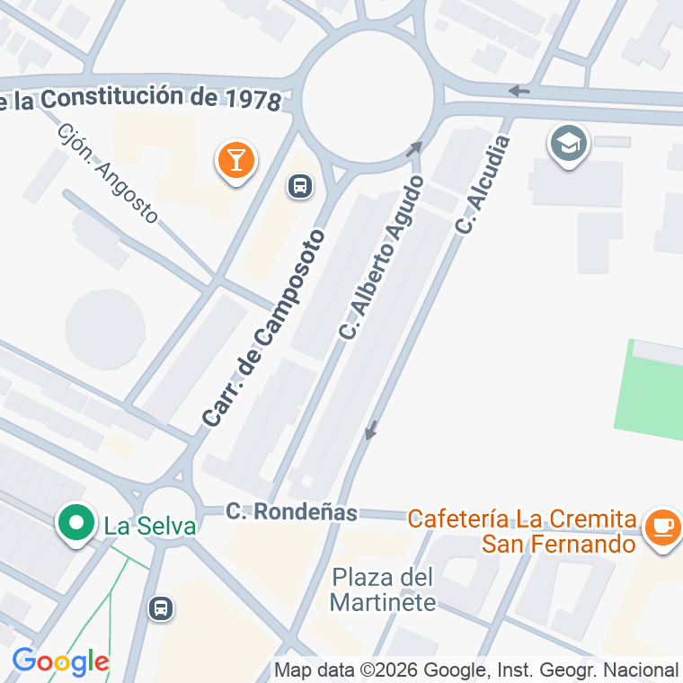 Código postal de Calle Alberto Agudo en San Fernando