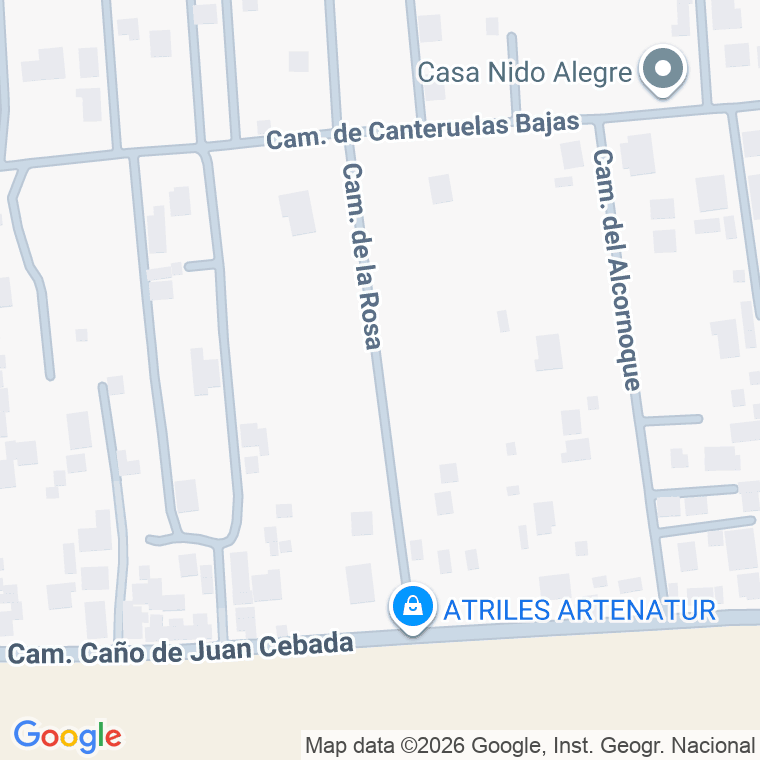 Código postal de Cmno Rosa de las Canteruelas en Pago del Humo