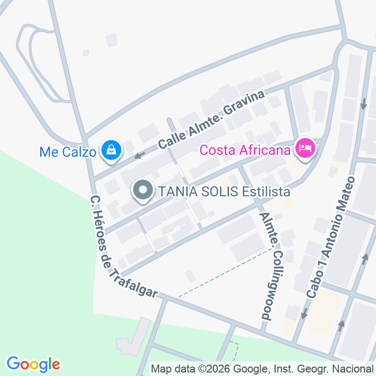 Código postal de Calle Almirante Nelson en Vejer de la Frontera