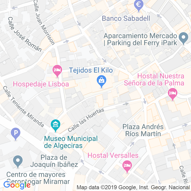 Código Postal calle Emilio Castelar en Algeciras