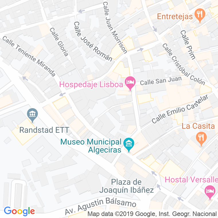 Código Postal calle Escopeteros en Algeciras