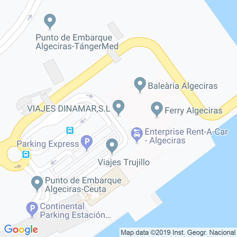 Código Postal calle Estacion Maritima, puerto en Algeciras