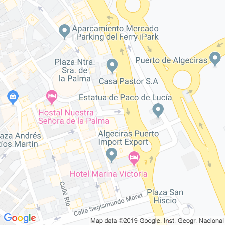 Código Postal calle Pescaderia en Algeciras