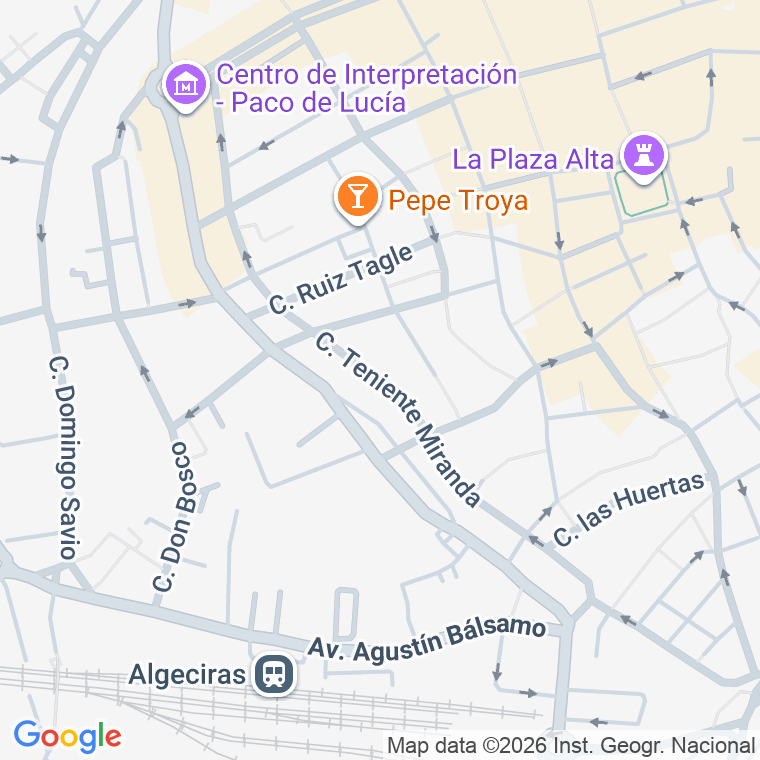 Código postal de Teniente Miranda en Algeciras