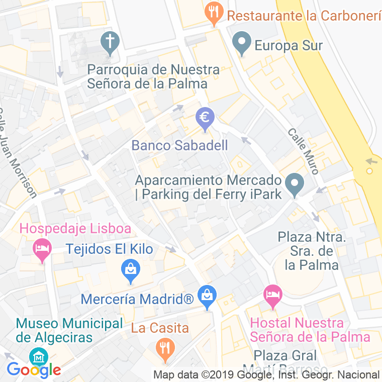 Código Postal calle Teniente Serra en Algeciras
