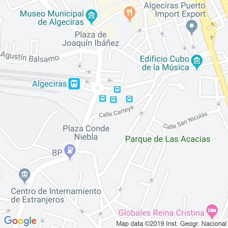 Código Postal calle Carteya, urbanizacion (Impares Del 1 Al Final)  (Pares Del 2 Al Final) en Algeciras