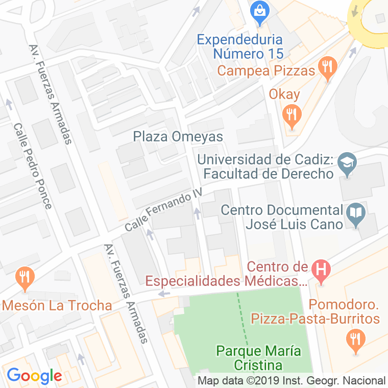Código Postal calle Fernando Iv en Algeciras