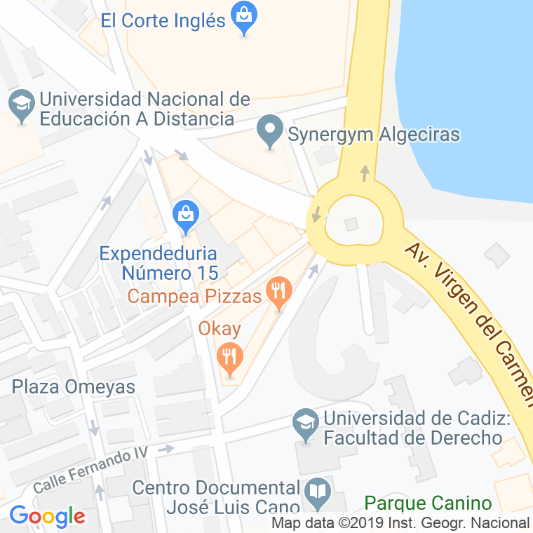 Código Postal calle Jose Carlos De Luna en Algeciras