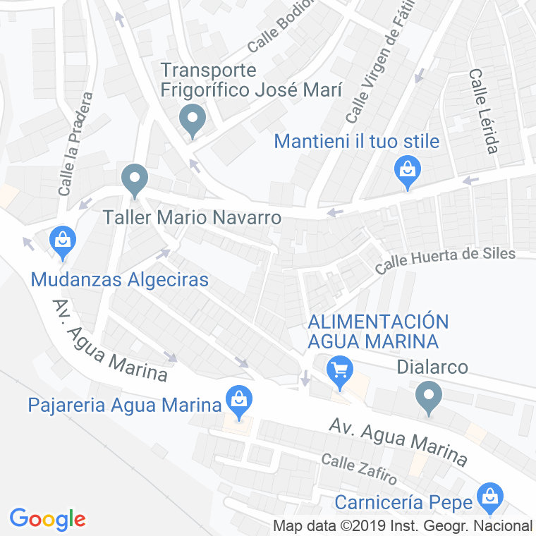 Código Postal calle General Narvaez en Algeciras