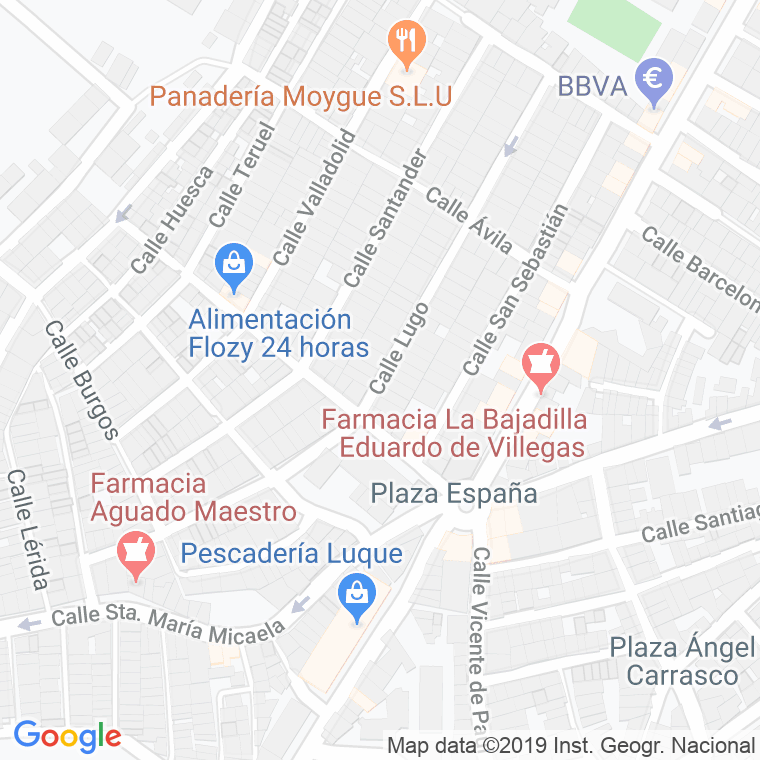 Código Postal calle Lugo en Algeciras
