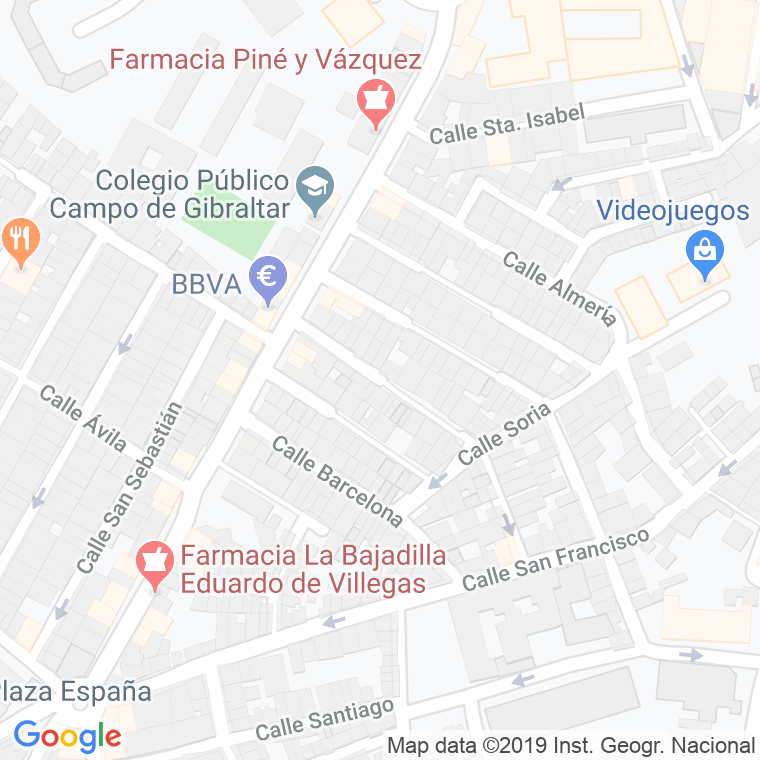 Código Postal calle Madrid en Algeciras