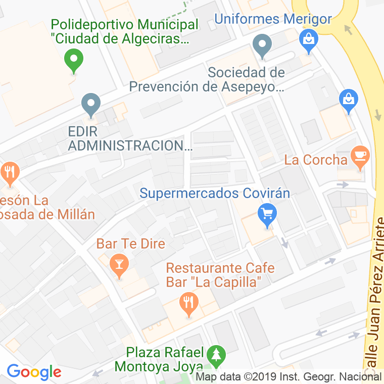 Código Postal calle Isaac Albeniz en Algeciras
