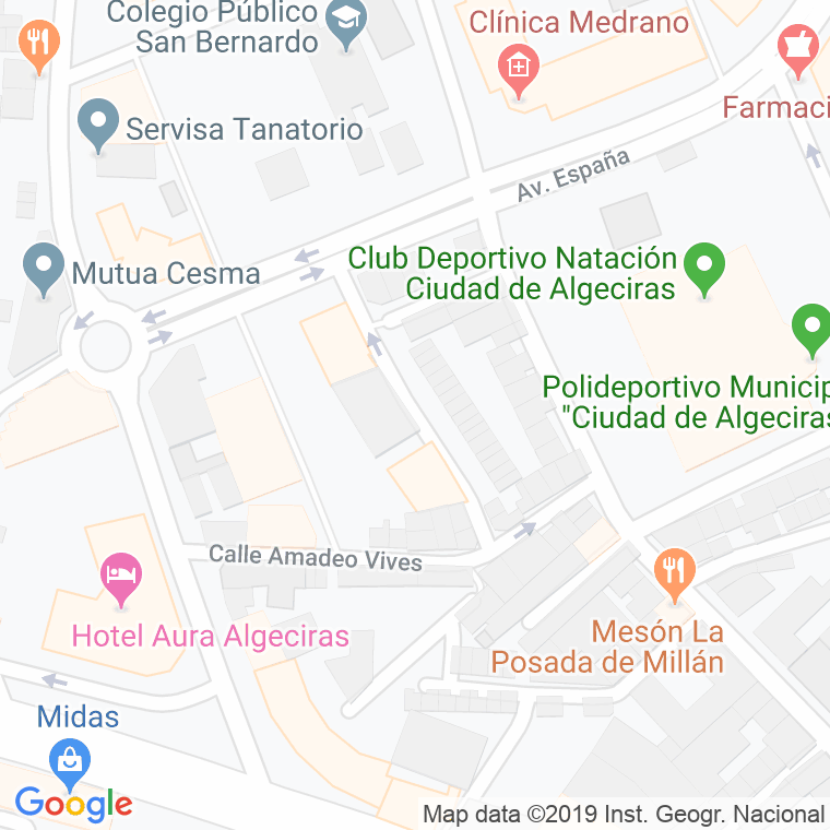 Código Postal calle Maestro Guerrero en Algeciras