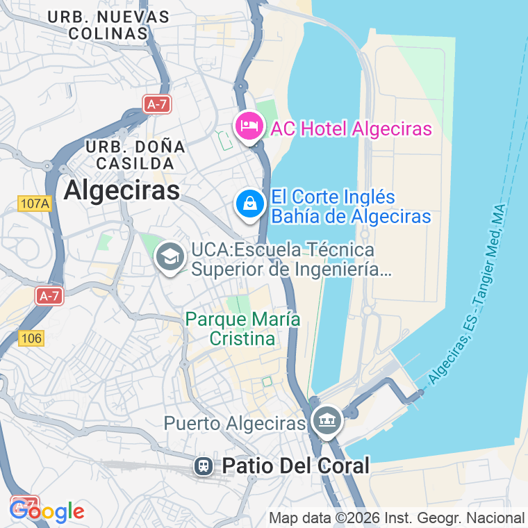 Código postal de Plaza Virgen del Carmen en Algeciras