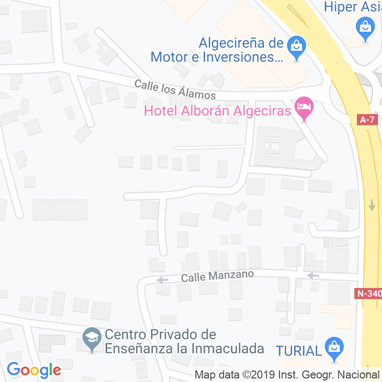 Código Postal calle Almendros en Algeciras