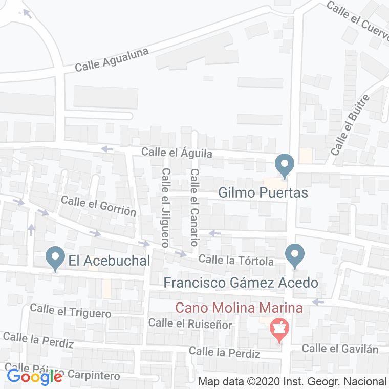 Código Postal calle Canario, El en Algeciras